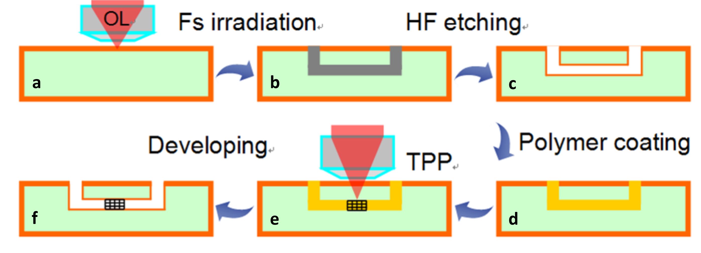 Hybrid Femtosecond Laser 3D Microfabrication: Reliable Tool for Fabrication of Functional Biochips