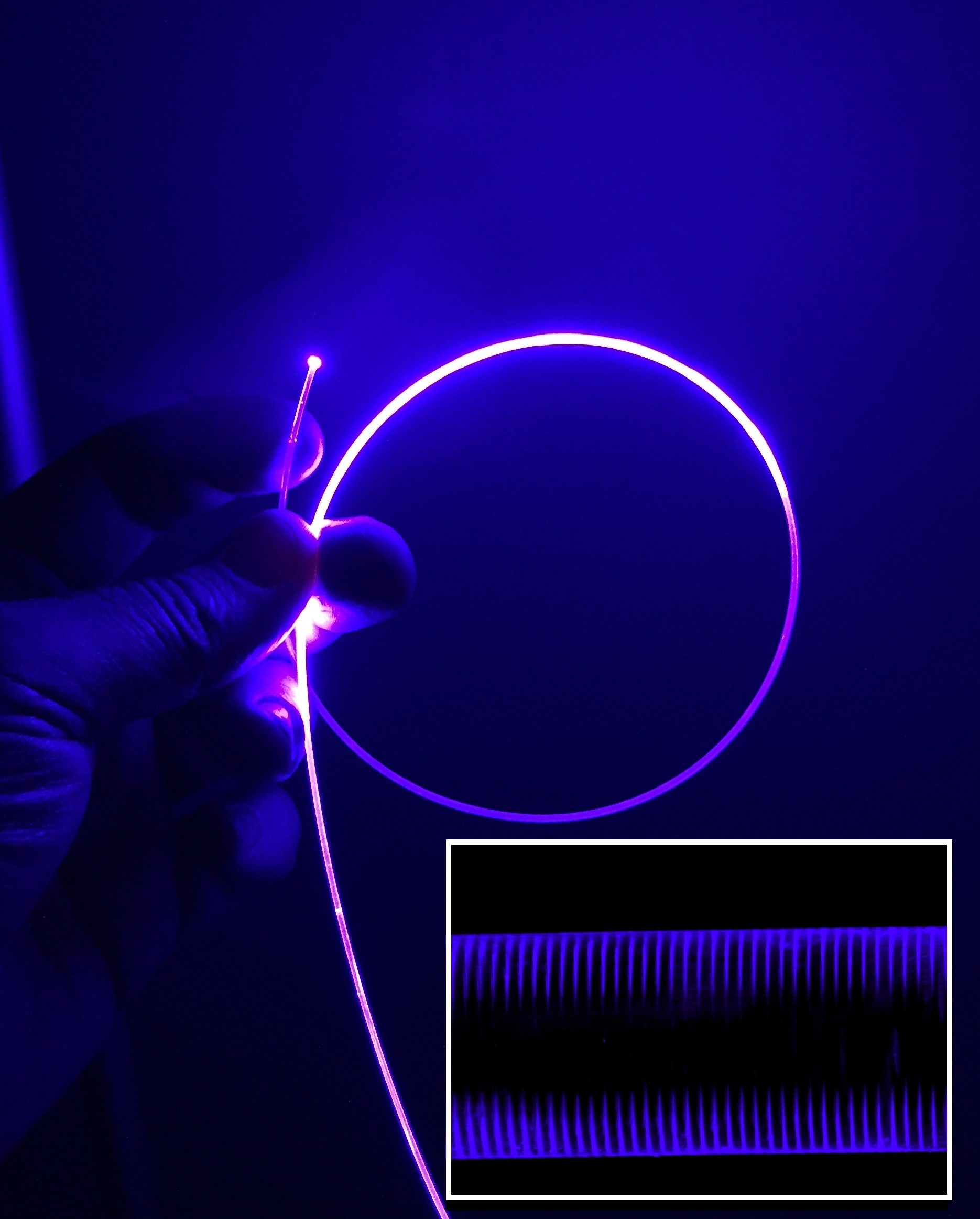 Laser Generated Side-emitting Fibers for Anti-microbial Applications