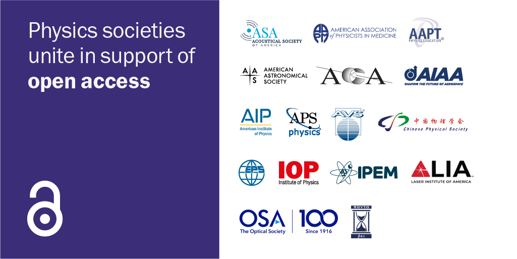 Physics societies unite in support of open access